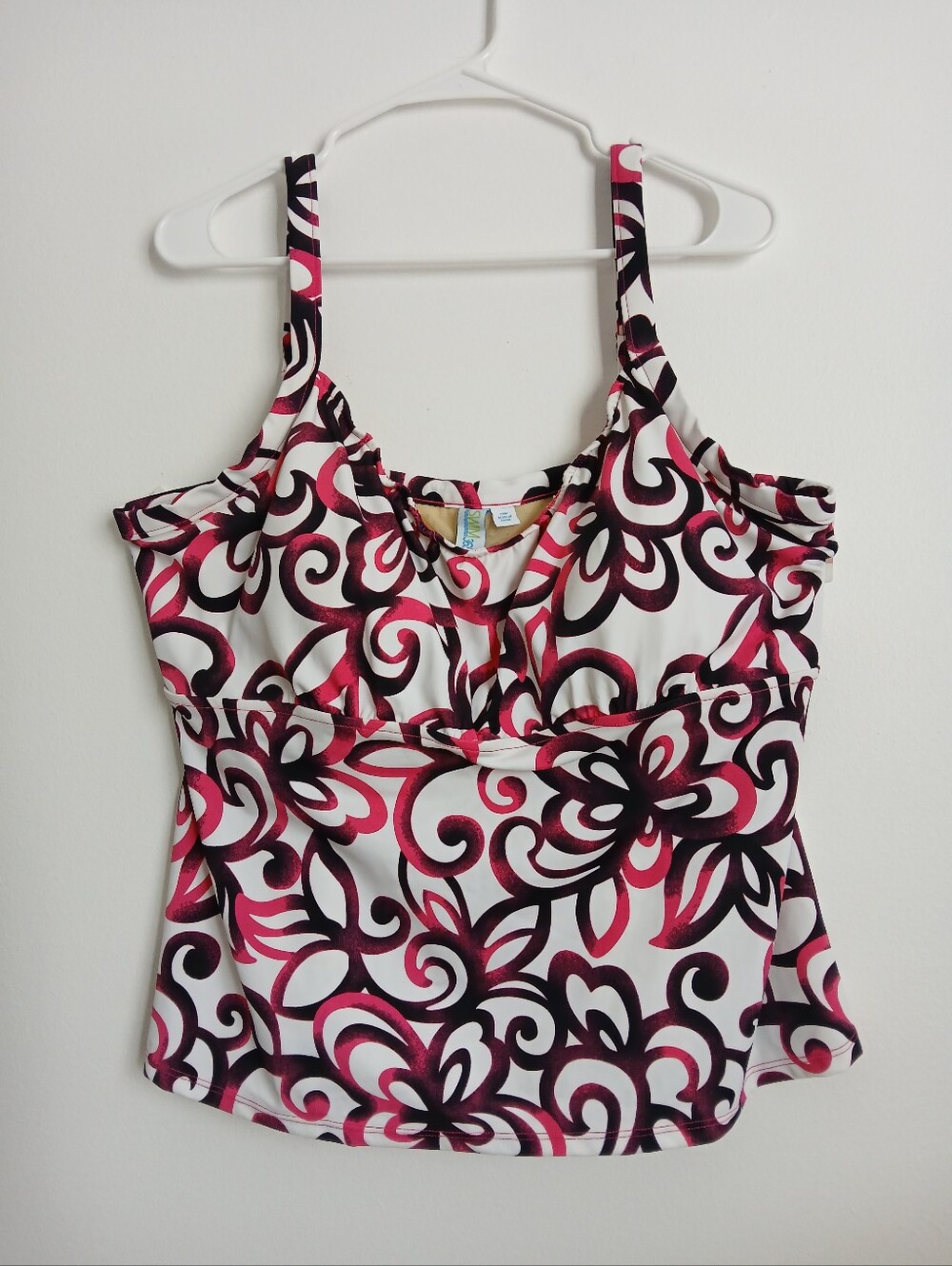 Swim 365 Swimsuit Top Size 22W Multicolor Adj Strap